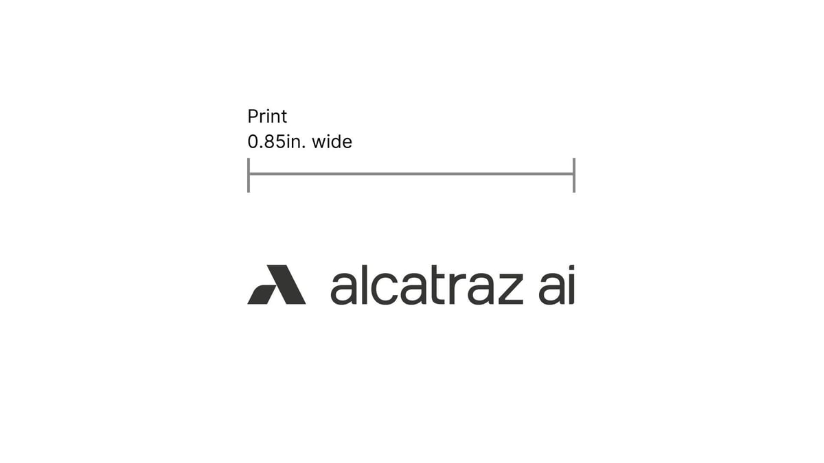Alcatraz AI mimimum logo size - print
