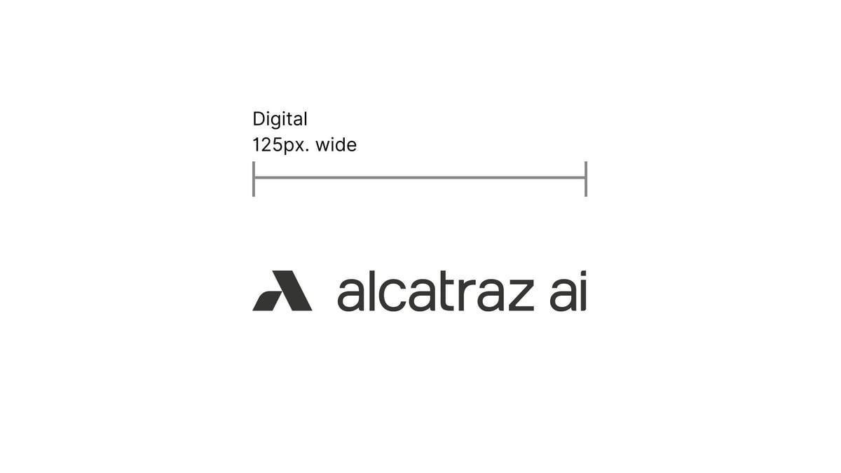 Alcatraz AI minimum logo size - digital