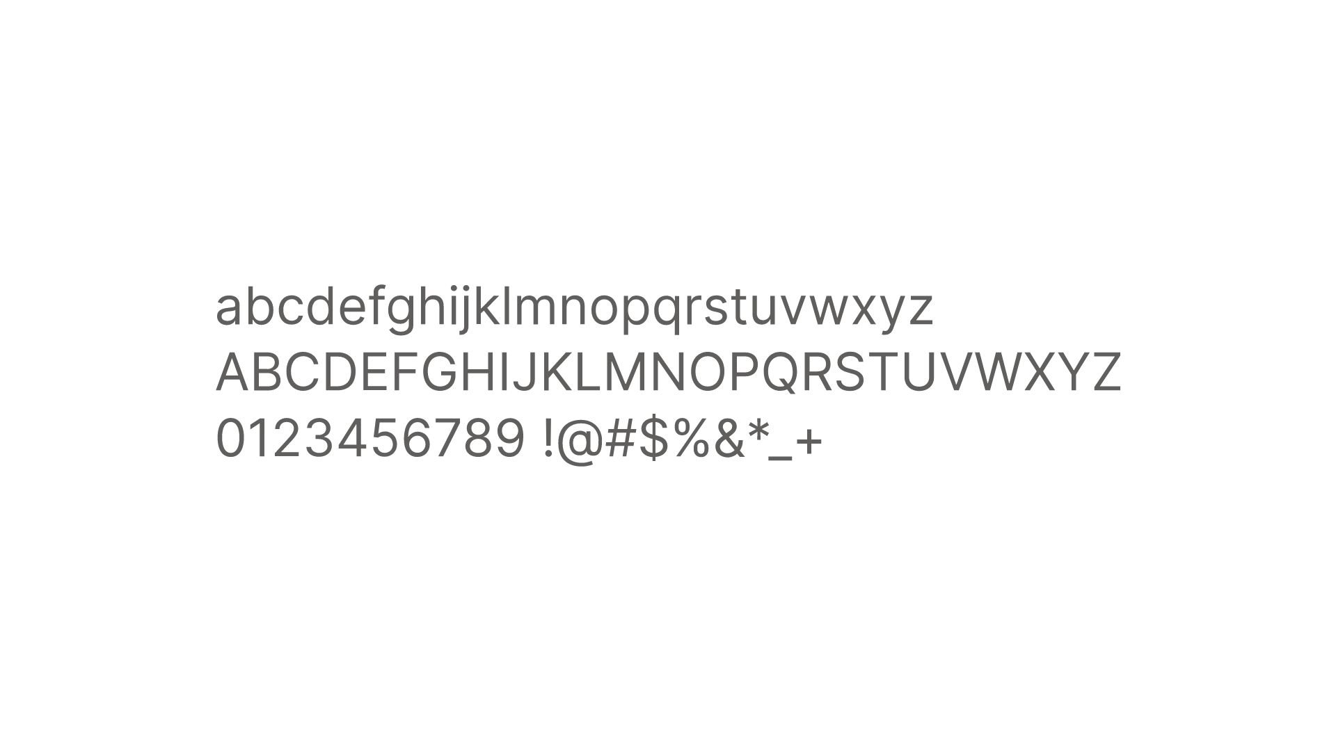 Inter Regular font example